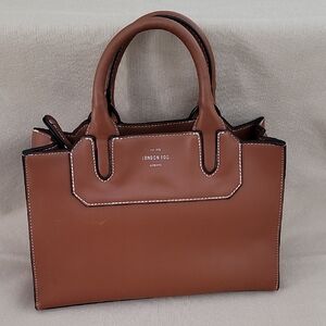 London Fog Satchel in Cognac